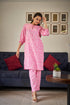 Pink Peony Kurta Set