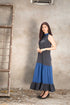 Blue & Black Maxi Dress